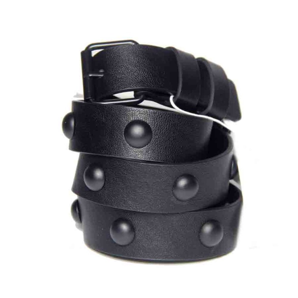 Bershka Vegan Casual Belt Black Raised Domes Pattern Men's Size 38